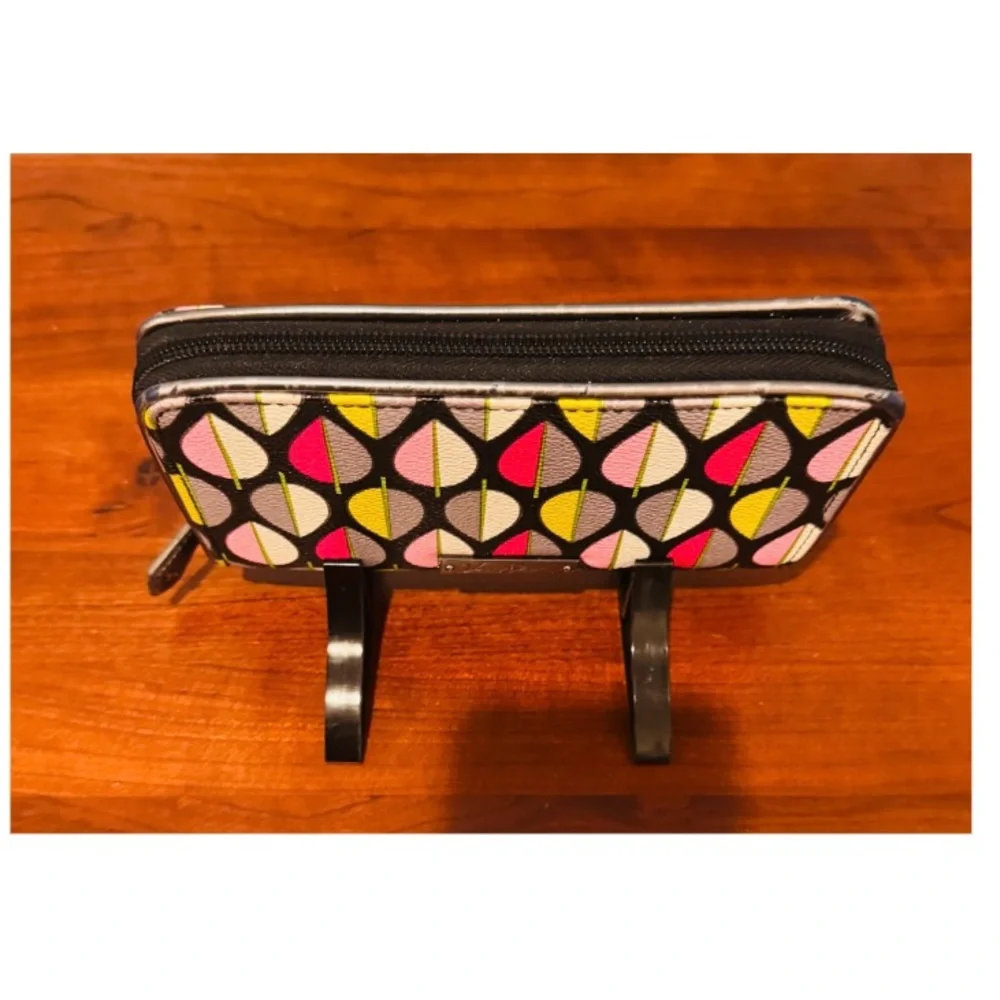 VERA BRADLEY Moon Drops Faux Leather Accordion Zip Around Wallet - Picture 4 of 9